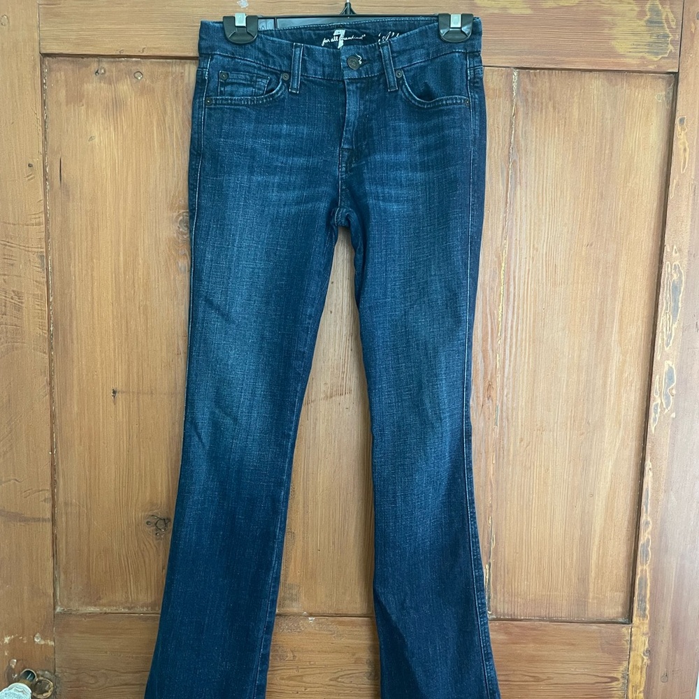 7 For All Mankind A Pocket Embroidered Beaded Rhinestone Jeans 26